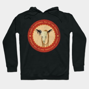 Today is National Day of the Cowboy Badge Hoodie